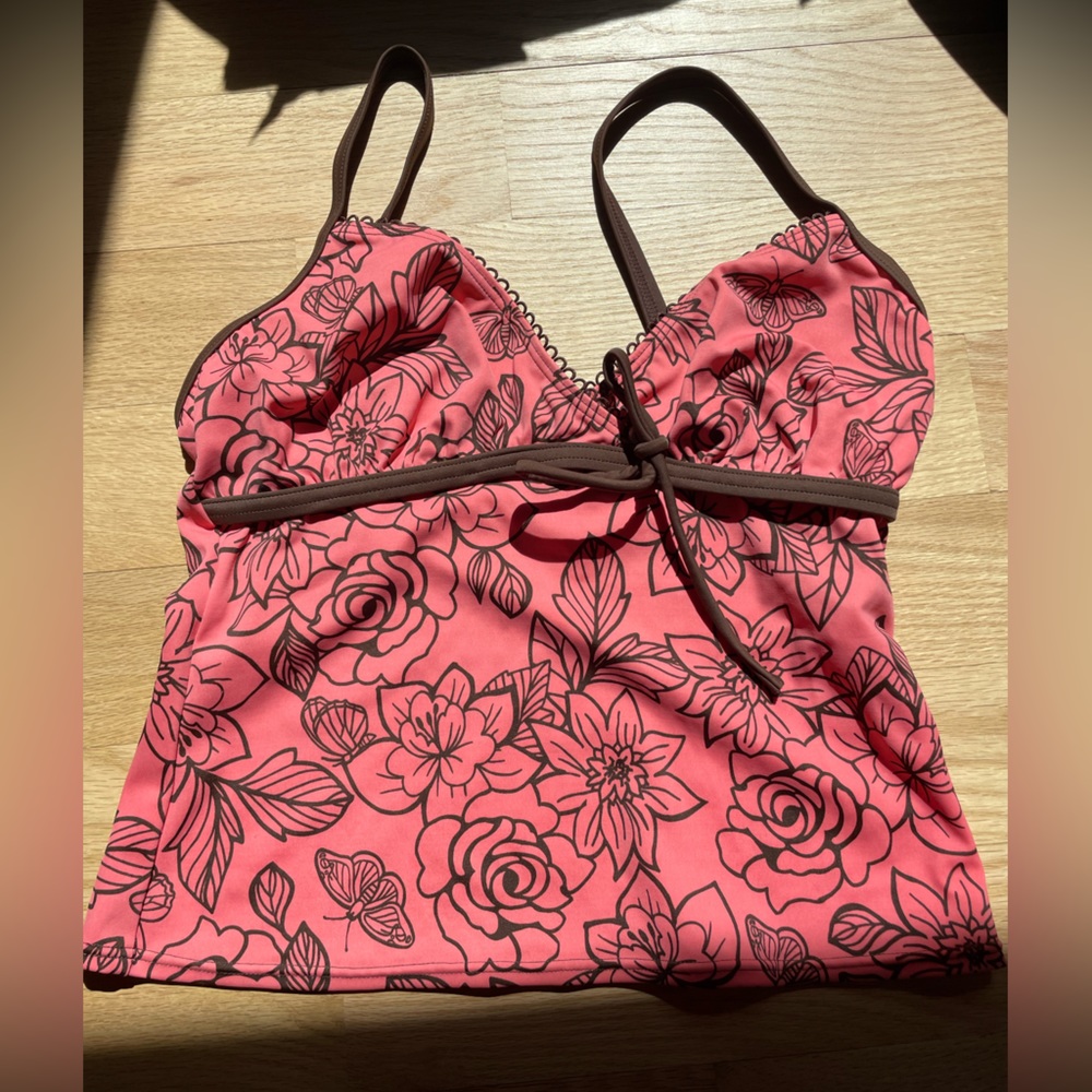 Y2k floral swimsuit top